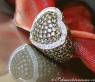 Pretty Heart Ring with Natural Brown & White Diamonds