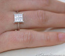 Princess Diamant Ring am Finger