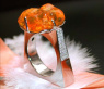Extravagant Fire Opal Ring with Diamonds