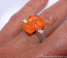 Extravagant Fire Opal Ring with Diamonds
