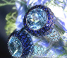 Spectacular Blue Topaz Ring with Sapphires