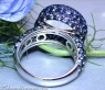 Spectacular Blue Topaz Ring with Sapphires