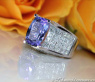 Splendid Tanzanite Ring with Diamonds