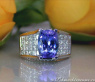 Splendid Tanzanite Ring with Diamonds