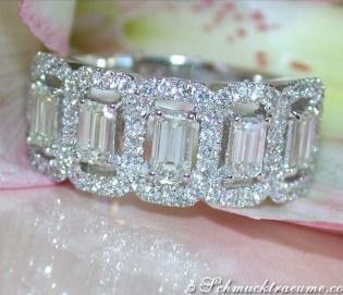 Precious Eternity Ring with Emerald Cut Diamonds