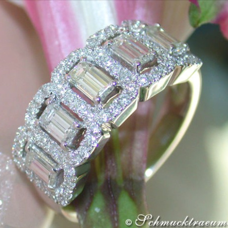 Precious Eternity Ring with Emerald Cut Diamonds