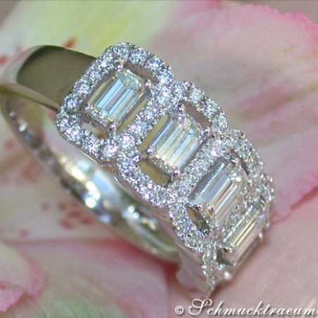 Precious Eternity Ring with Emerald Cut Diamonds