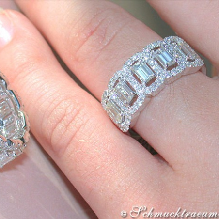 Precious Eternity Ring with Emerald Cut Diamonds