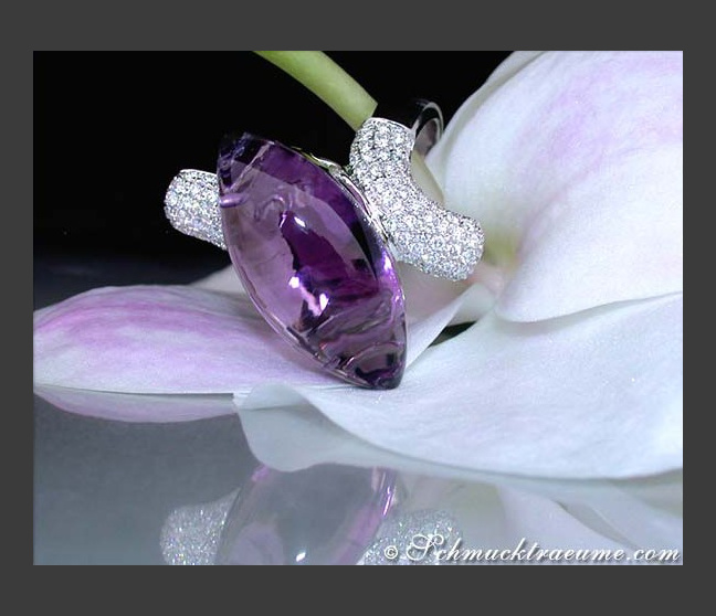 Stately Amethyst Diamond Ring Stately Amethyst Diamond Ring