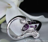 Stately Amethyst Diamond Ring