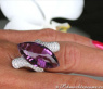 Stately Amethyst Diamond Ring