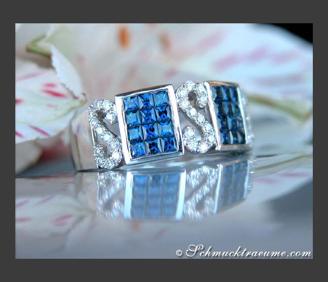 Precious Sapphire Diamond Ring Precious Sapphire Diamond Ring