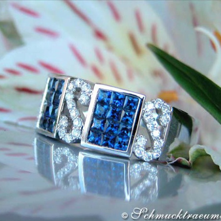 Precious Sapphire Diamond Ring