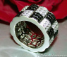 Minimalist Eternity Ring with Black & White Diamonds