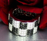 Minimalist Eternity Ring with Black & White Diamonds