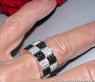 Minimalist Eternity Ring with Black & White Diamonds