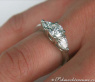 Feminine Diamond Solitaire Ring with Pear Shaped Diamonds