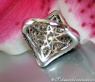 Solid Black & White Diamond Rhombic Style Ring