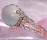 Magnificent Moonstone Ring with Diamonds
