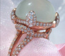 Magnificent Moonstone Ring with Diamonds