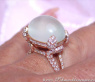 Magnificent Moonstone Ring with Diamonds