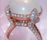 Magnificent Moonstone Ring with Diamonds