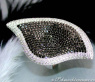 Opulent Black & White Diamond Leaf Style Ring