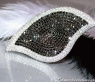 Opulent Black & White Diamond Leaf Style Ring