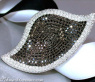 Opulent Black & White Diamond Leaf Style Ring