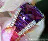 Unique Amethyst Ring with Diamonds