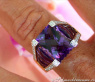Unique Amethyst Ring with Diamonds