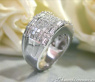 Luxurious Diamond Band with Princess Diamonds (3,04 ct.)