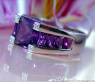 Extravagant Amethyst Ring with Diamonds