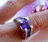 Extravagant Amethyst Ring with Diamonds