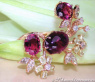 Spectacular Pink Tourmaline Diamond Blossom Ring