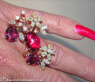 Spectacular Pink Tourmaline Diamond Blossom Ring