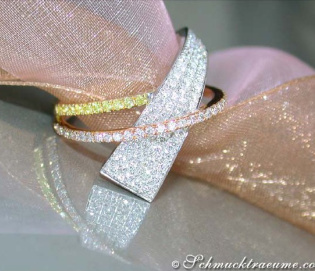 Beautiful Yellow & White Diamond Ring