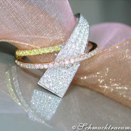 Beautiful Yellow & White Diamond Ring