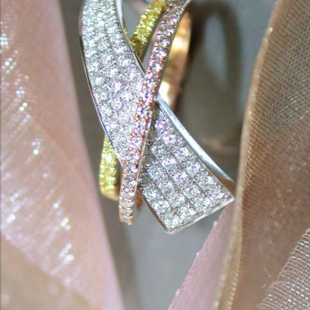 Beautiful Yellow & White Diamond Ring