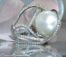 Südseeperle Ring mit Brillanten