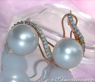 Beautiful Southsea Pearl Earrings with Diamonds
