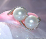 Beautiful Southsea Pearl Earrings with Diamonds