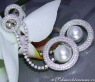Impressive South Sea Pearl Earrings with Diamonds (70 mm)