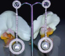 Impressive South Sea Pearl Earrings with Diamonds (70 mm)