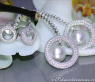Impressive South Sea Pearl Earrings with Diamonds (70 mm)
