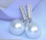 Timeless Southsea Pearl Earrings with Diamonds