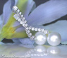 Long Southsea Pearl Dangling Earrings with Diamonds