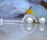 Long Southsea Pearl Dangling Earrings with Diamonds