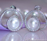 Fabulous Southsea Pearl Earrings with Diamonds