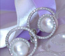Fabulous Southsea Pearl Earrings with Diamonds